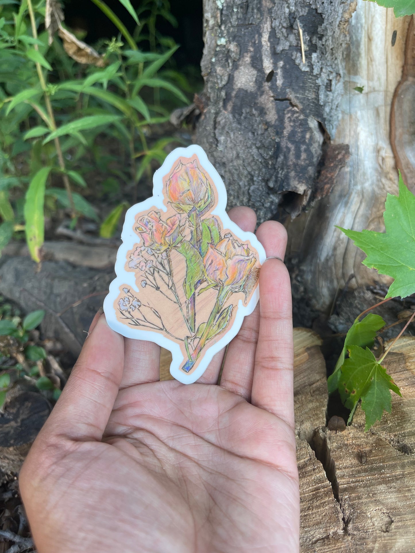Dried Roses - Vinyl Sticker